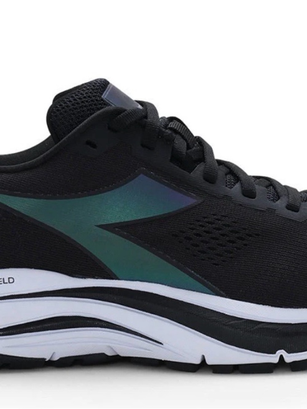 GUC Diadora  Black Sneakers with Iridescent logo Sz. 9.5
